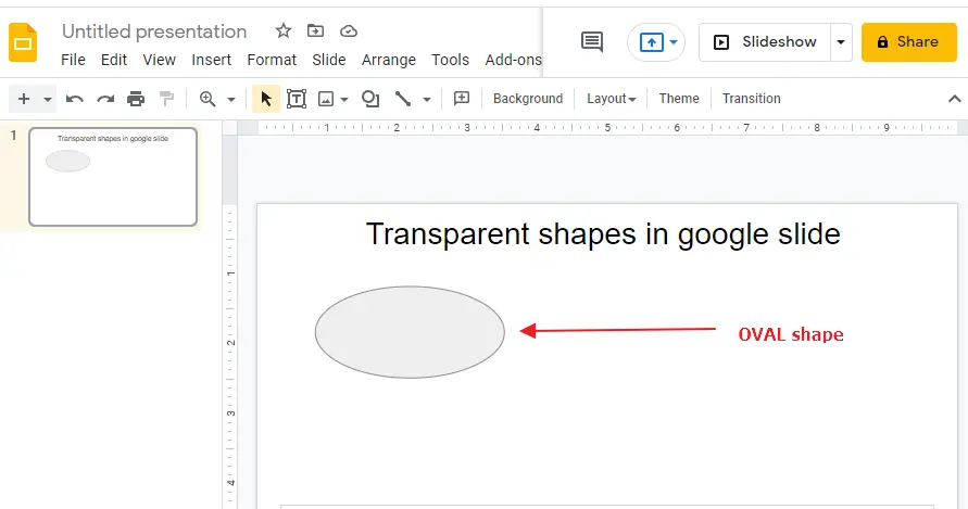 How to Make a Shape Transparent in Google Slide 2