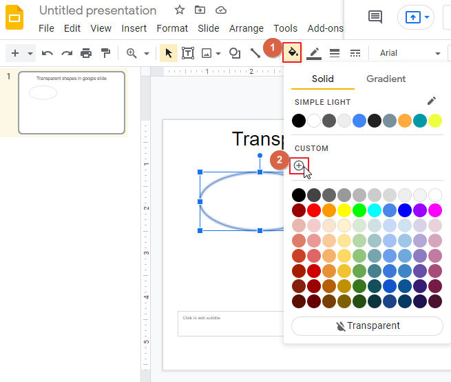 How to Make a Shape Transparent in Google Slide 4