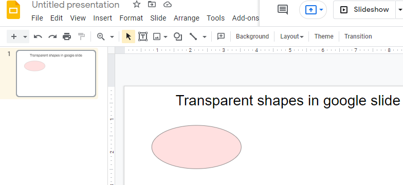How to Make a Shape Transparent in Google Slide 6