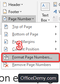 select format page number