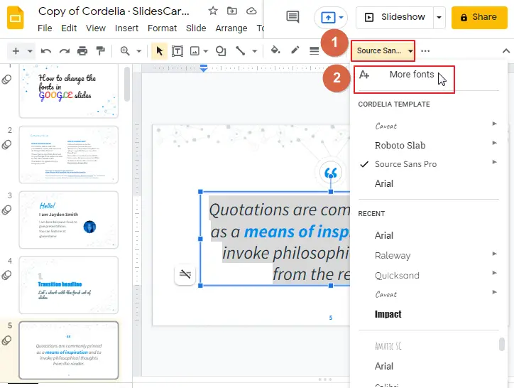 How to Add Font to Google Slides 4