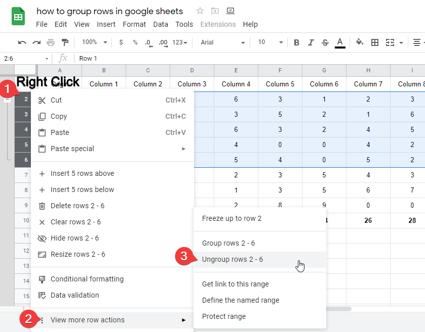 How to Group Rows in Google Sheets 6