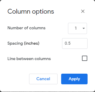 How to add columns in google docs 4