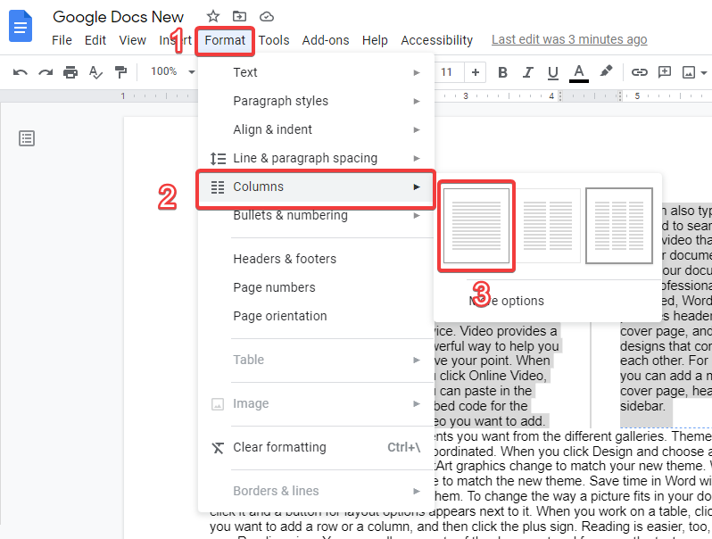 How to add columns in google docs 7