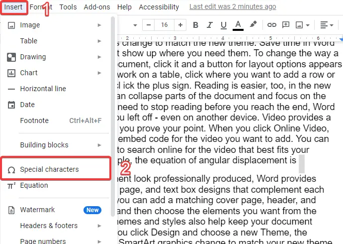 How to add subscript in google docs 5