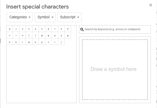 How to add subscript in google docs 6