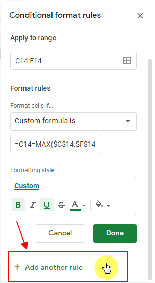 How to apply conditional formatting lowest and highest value in row google sheets 9