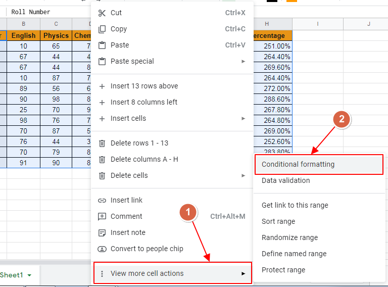 How to apply google sheets conditional formatting if cell contains formula 5