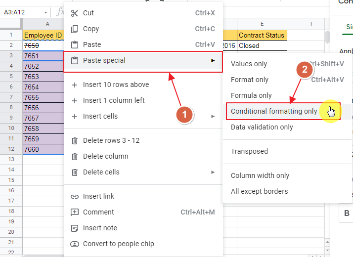 How to apply google sheets conditional formatting strikethrough 12