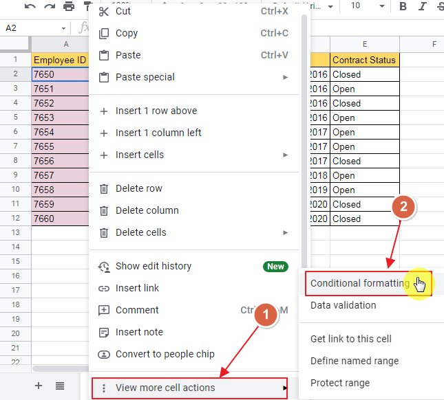 How to apply google sheets conditional formatting strikethrough 4