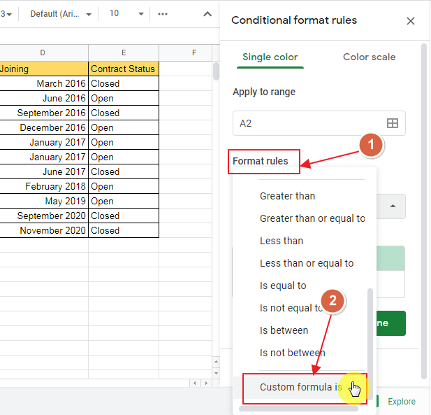 How to apply google sheets conditional formatting strikethrough 7