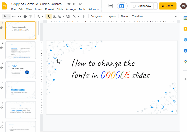 How to change fonts in google slides 2