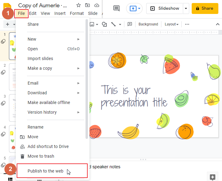 How to continuously loop google slides 5
