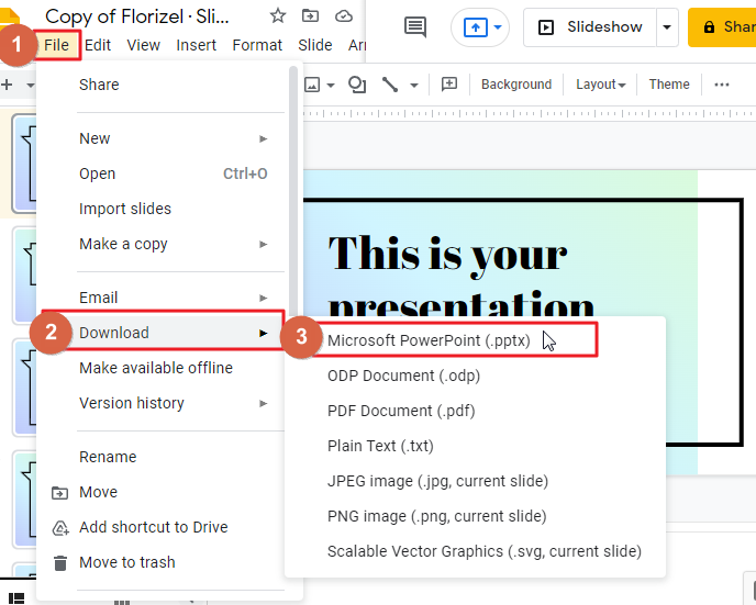 How to convert google slides into pdf 14