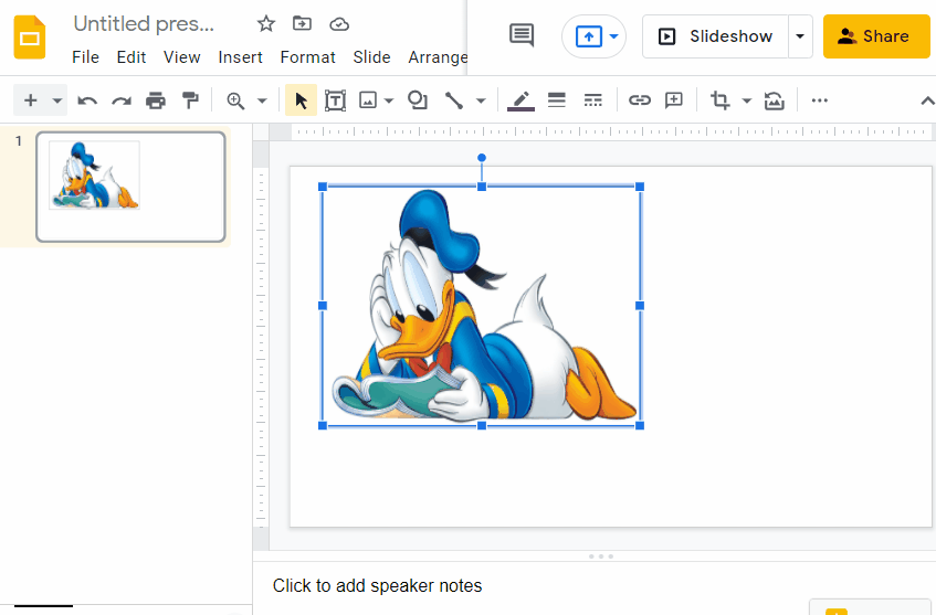 How to flip an image in google slides tutorial 1