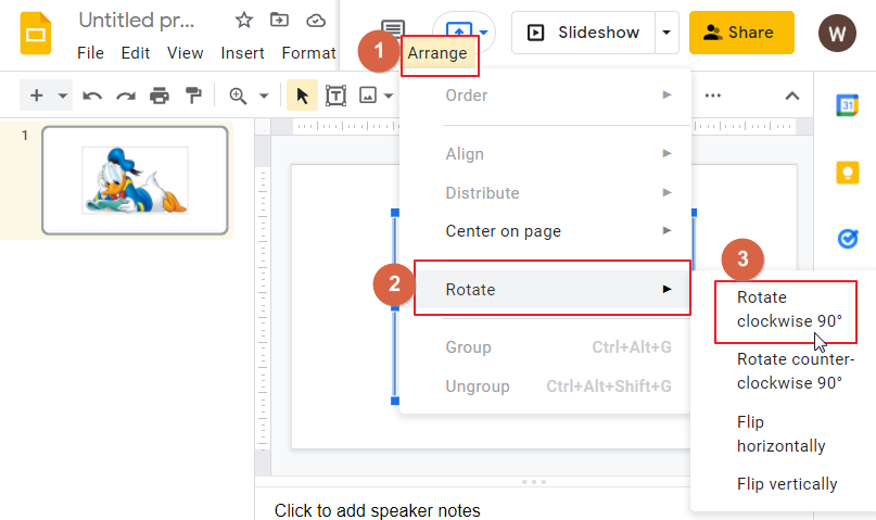 How to flip an image in google slides 7