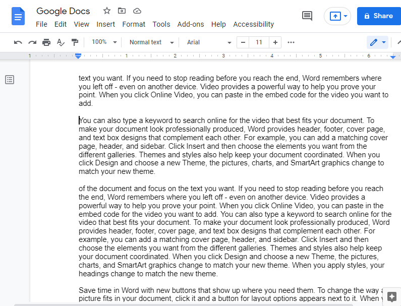 How to indent the second line in google docs 1