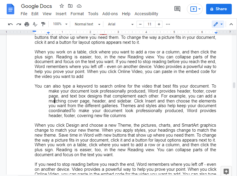 How to indent the second line in google docs 11