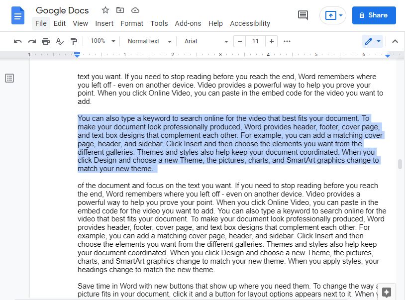How to indent the second line in google docs 3
