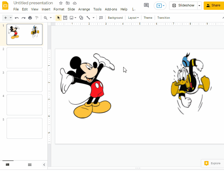 How to lock image shape object in google slides 2