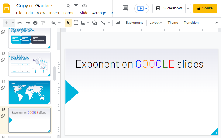 How to make an exponent on google slides 5
