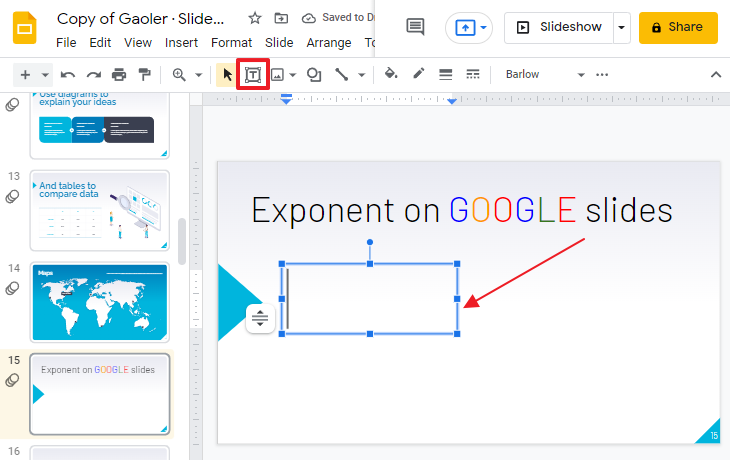 How to make an exponent on google slides 6
