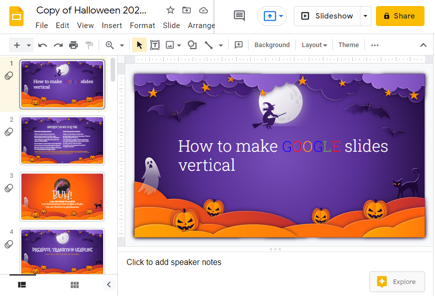 How to make google slides vertical 1