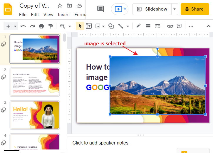 How to move image to back in google slides 4