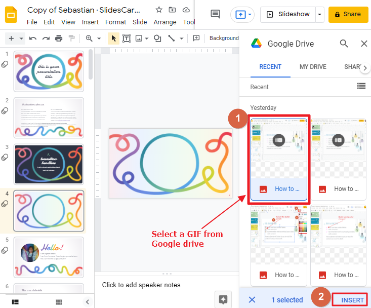 How to put a gif in google slides 12