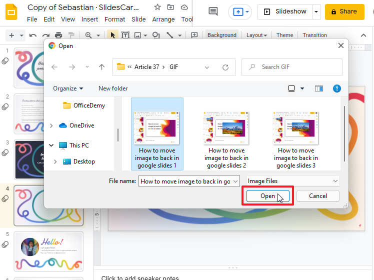 How to put a gif in google slides 3