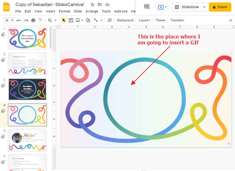 How to put a gif in google slides 5