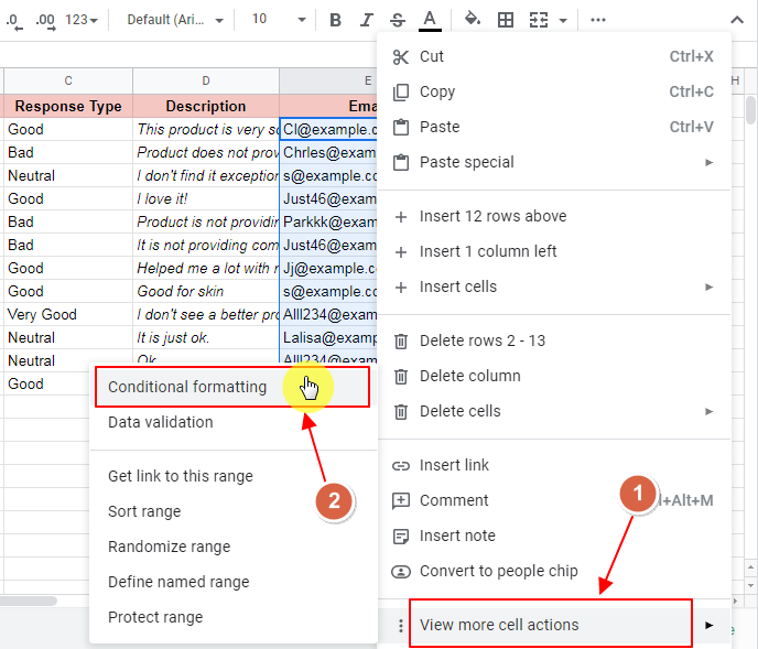How to use conditional formatting duplicates google sheets 4