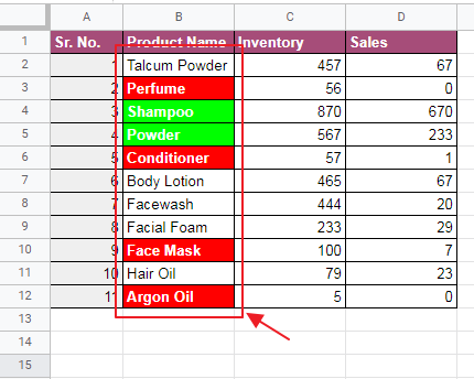 How to use google sheets conditional formatting based on another column 18