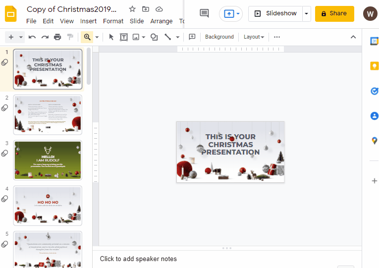 How to zoom in a google slide 4