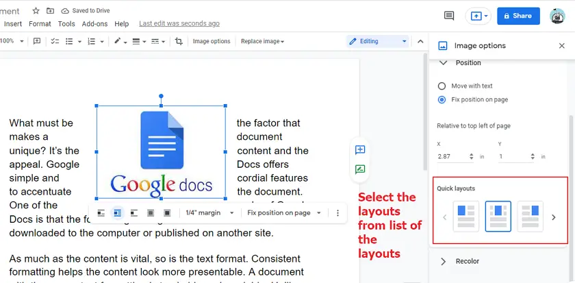 how to wrap text in google docs 7