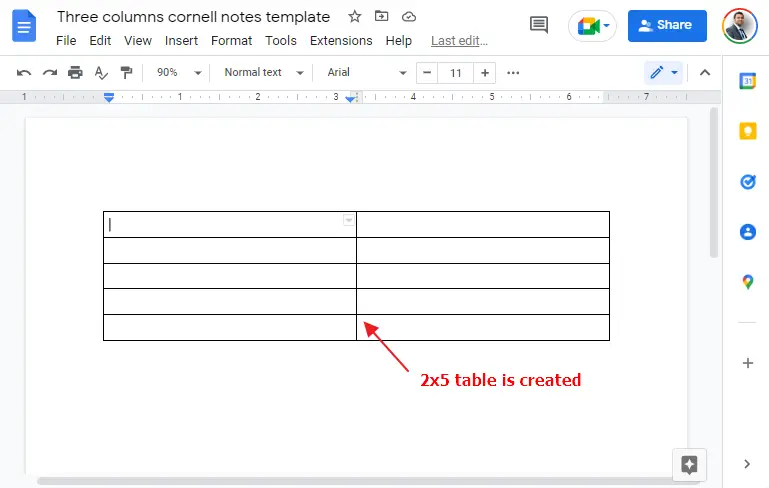 cornell notes template google docs 12