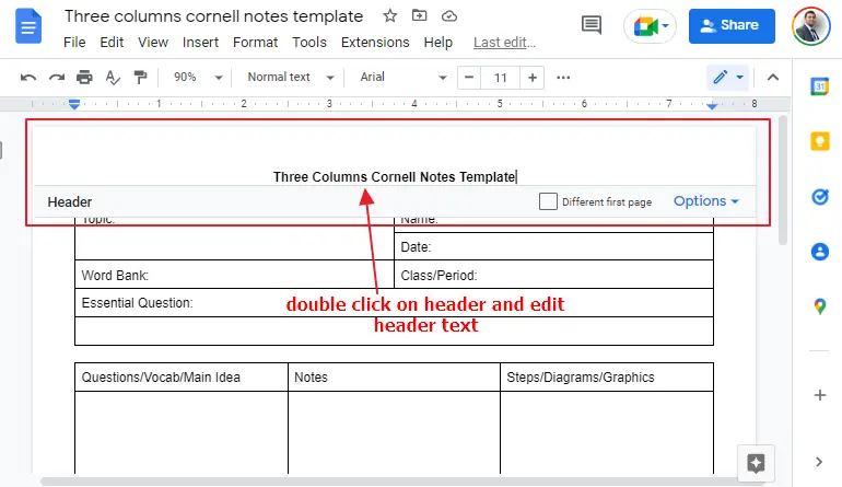 cornell notes template google docs 31