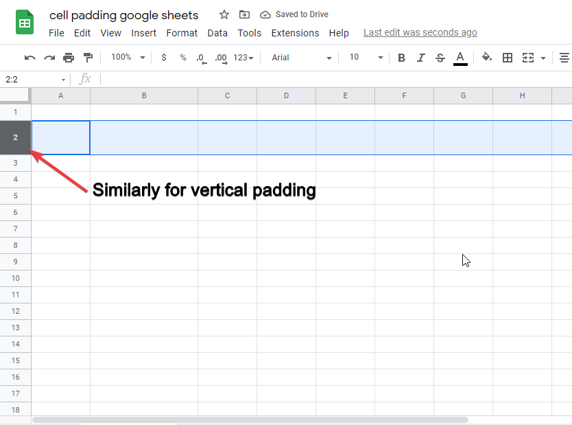 google sheets cell padding 3.1