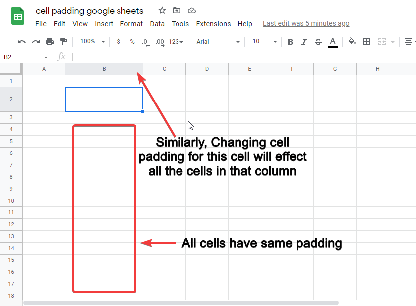google sheets cell padding 3.2