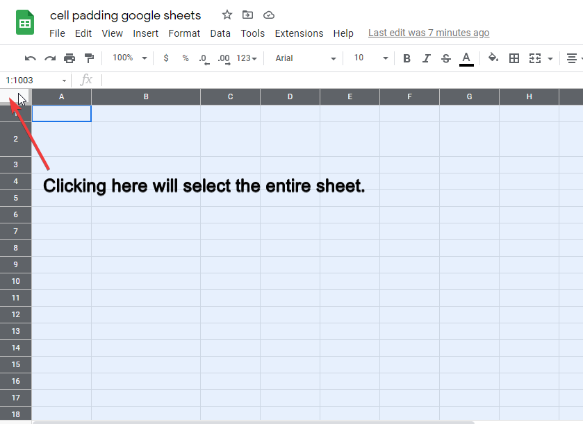 google sheets cell padding 4.0