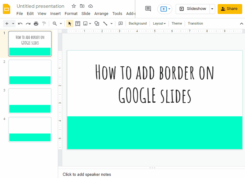 how to add a border in google slides 1