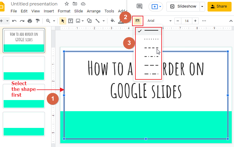 how to add a border in google slides 8