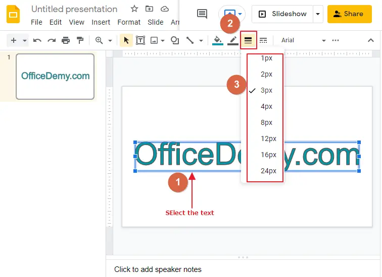 how to add a border to text in google slides 8