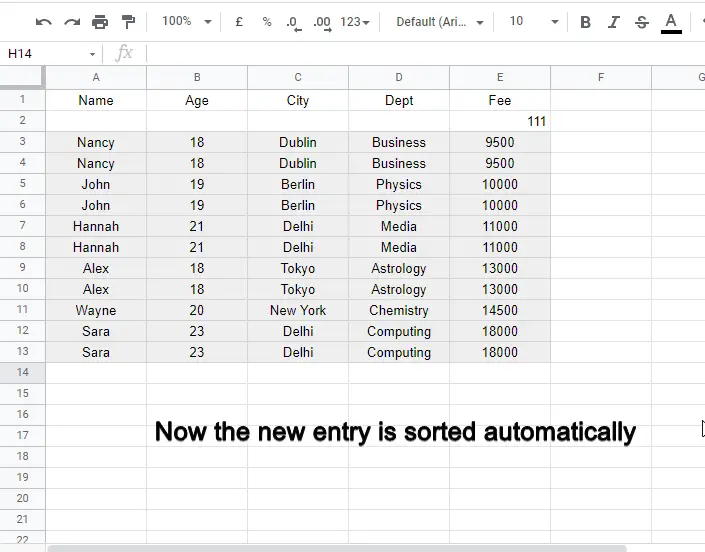 how to automatically sort in google sheets 5.6