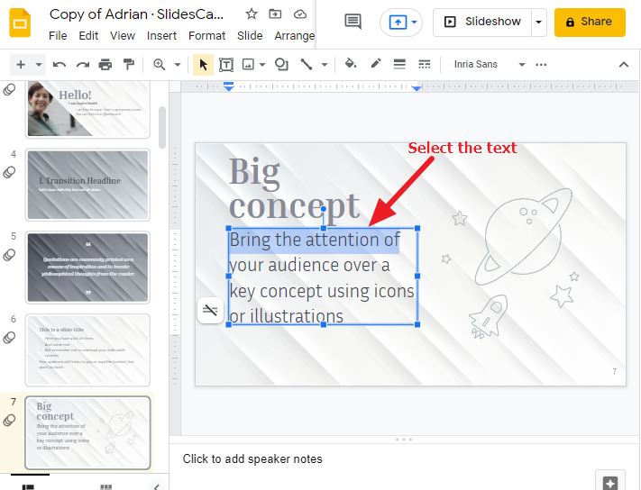 how to change color of text on google slides 2