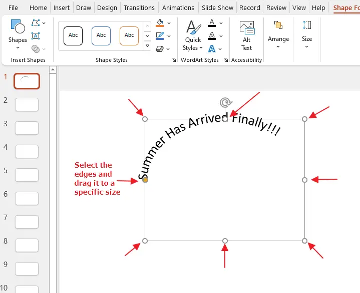 how to curve text on google slides 5