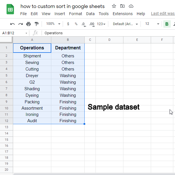 how to custom sort in google sheets 1