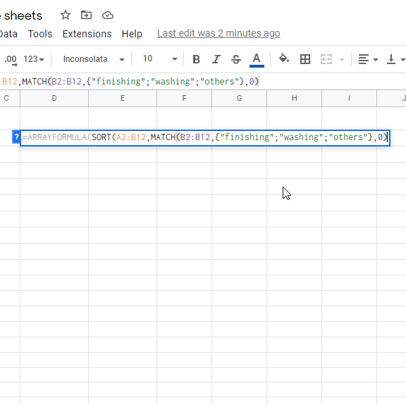 how to custom sort in google sheets 2.4