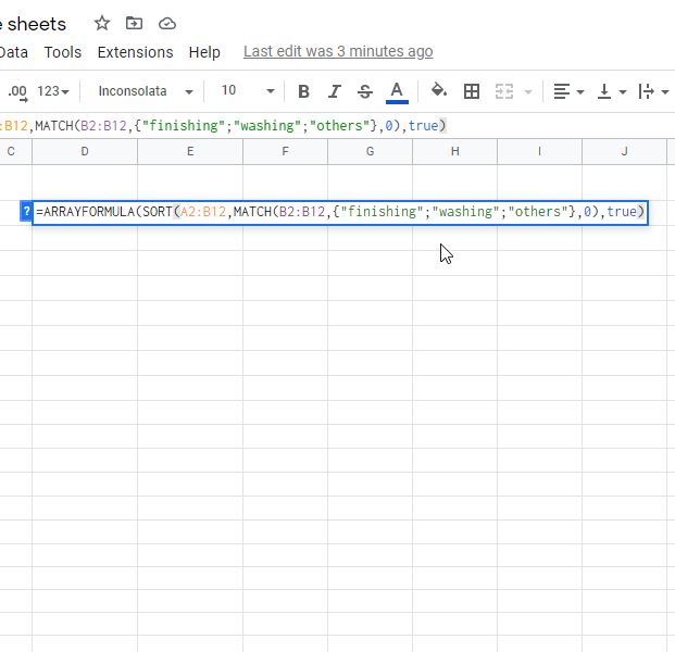 how to custom sort in google sheets 2.5