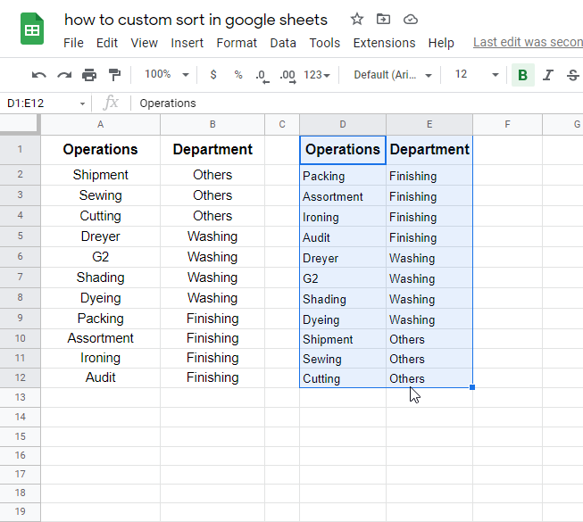 how to custom sort in google sheets 3